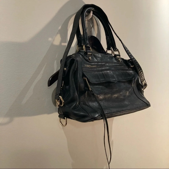 REBECCA MINKOFF  Large Leather Satchel w/ Handles and Strap Fun Lining - Picture 3 of 14